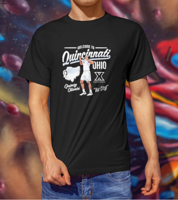 Quincy Olivari Xavier Basketball Cincinnati Ohio Our City T-Shirt