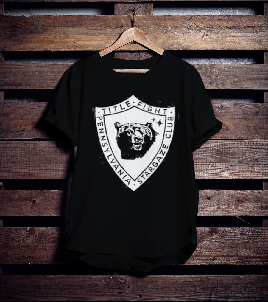 Title Fight Pennsylvania Stargaze Club Bear Shield Emblem T-Shirt