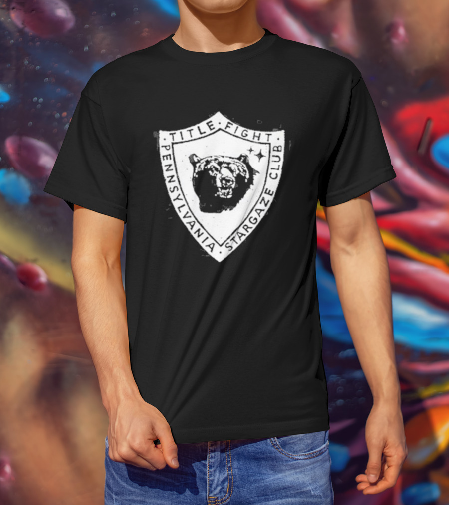 Title Fight Pennsylvania Stargaze Club Bear Shield Emblem T-Shirt