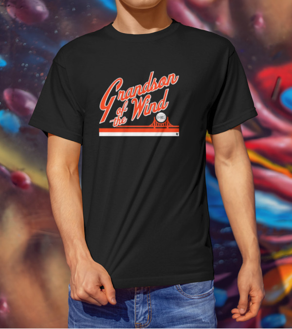 Grandson Of The Wind San Francisco Bridge Skyline T-Shirt