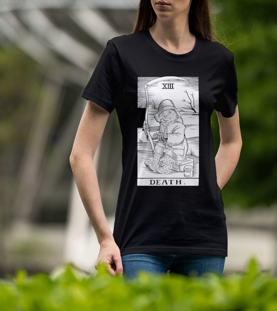 Bear XIII Death Tarot Card Sitting With Scythe T-Shirt