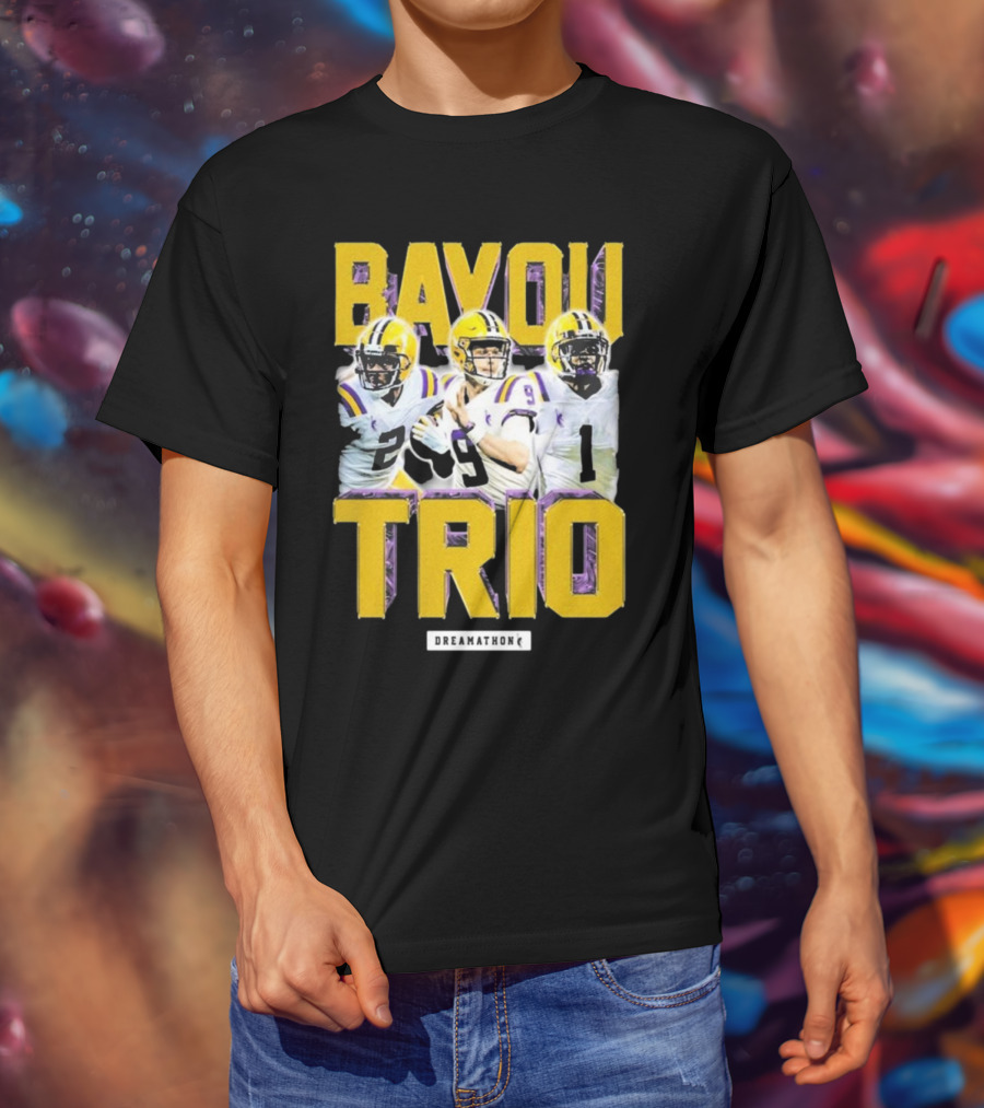 Bayou Trio Dreamathon Justin Jefferson Joe Burrow Ja'Marr Chase T-Shirt
