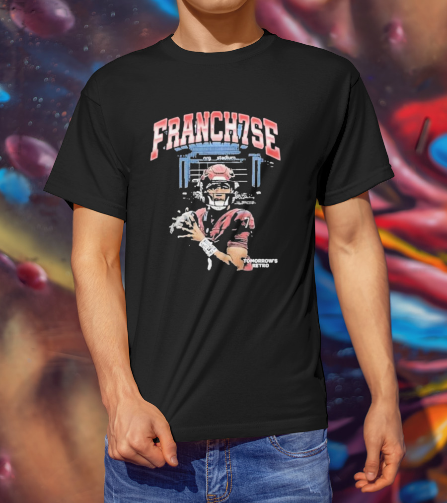 FRANCH7SE Tomorrow's Retro Quarterback Stadium T-Shirt