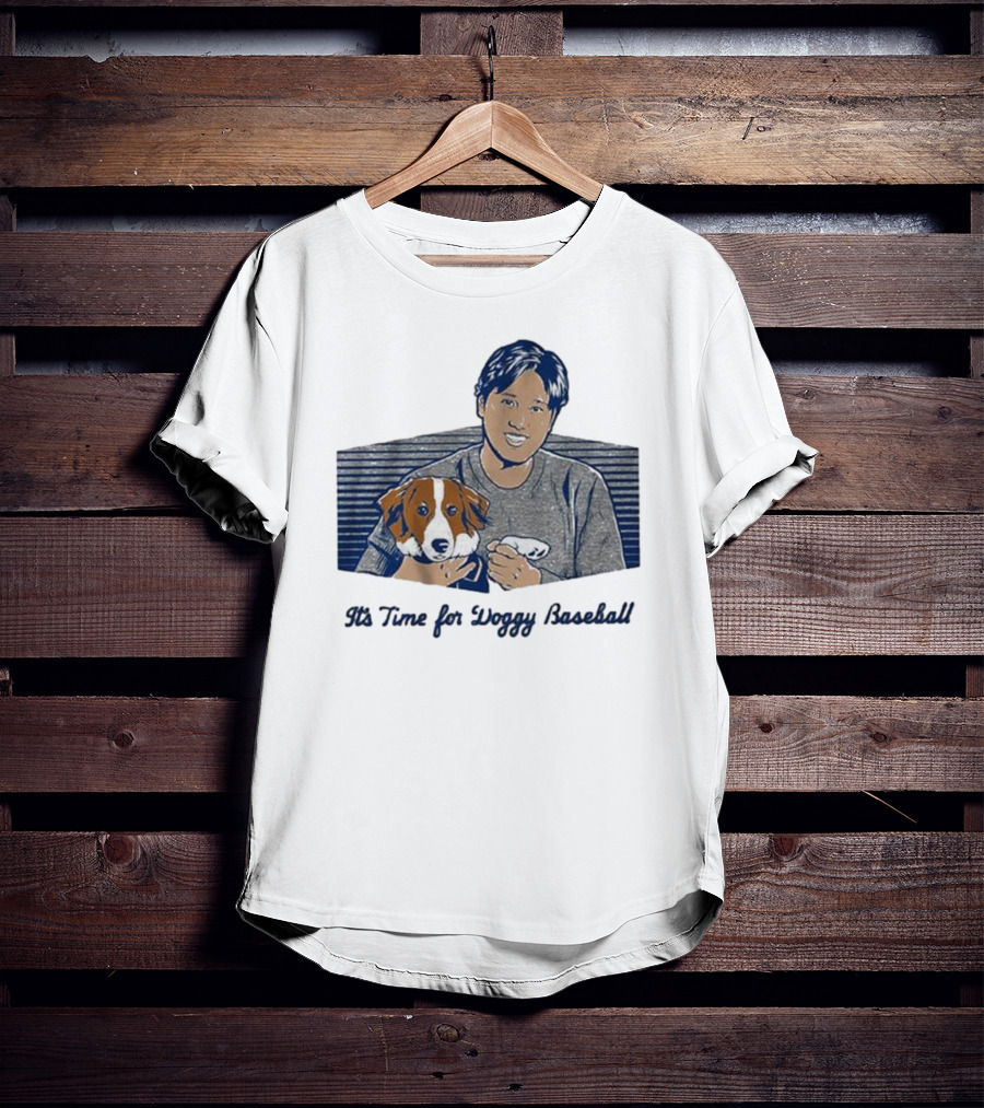 Shohei Ohtani It's Time For Doggy Baseball Quality Charm T-Shirt