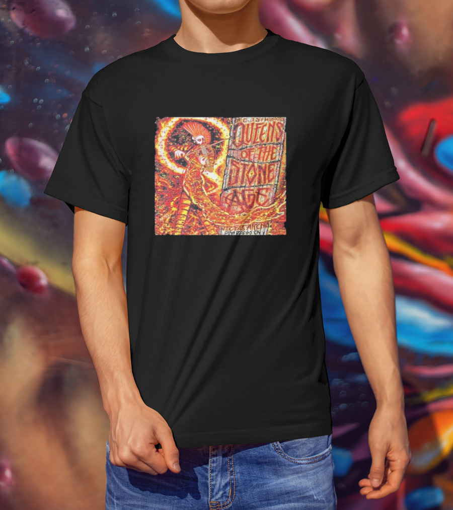 December 15th Queens Of The Stone Ages Viejas Arena San Diego Fire Violinist Performance T-Shirt