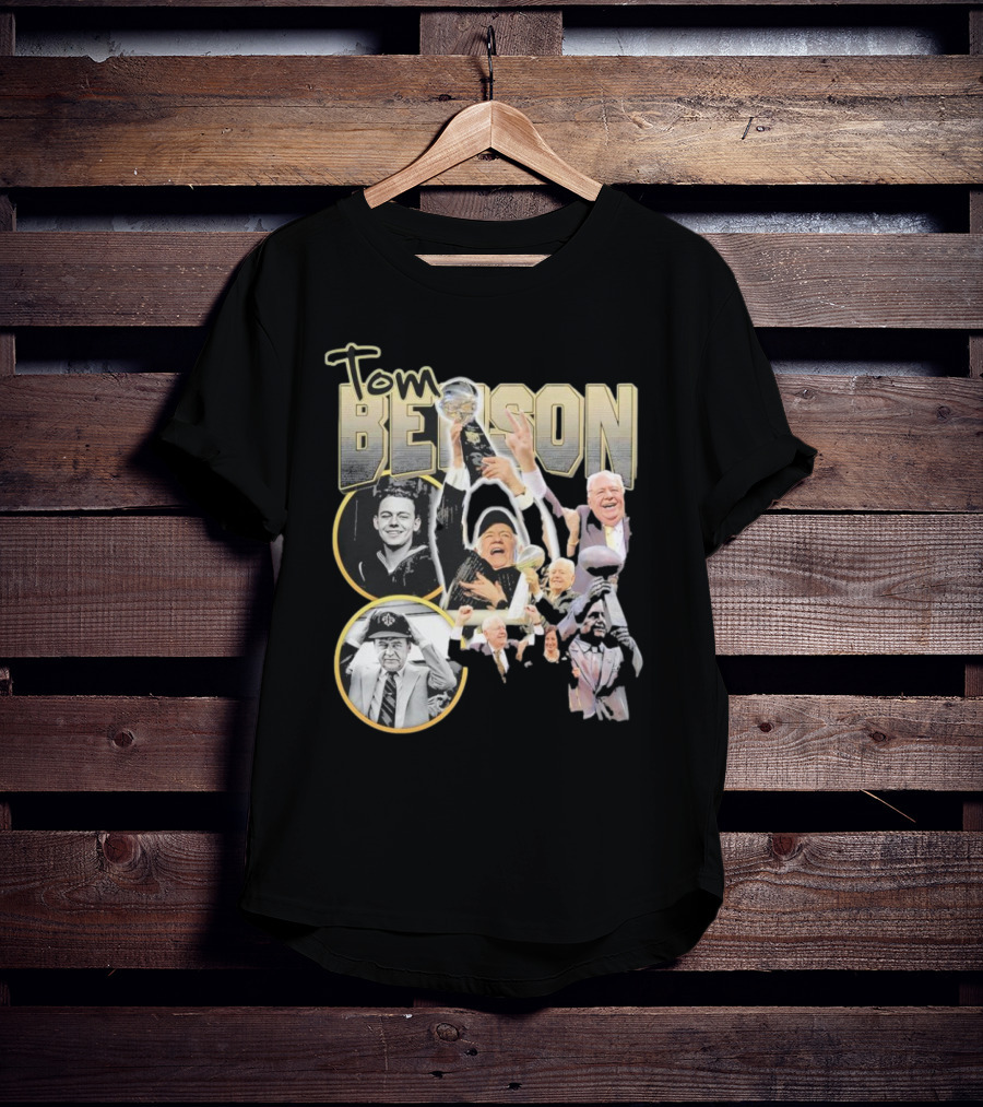 Tom Benson Legacy Celebration With Iconic Trophy Moments T-Shirt