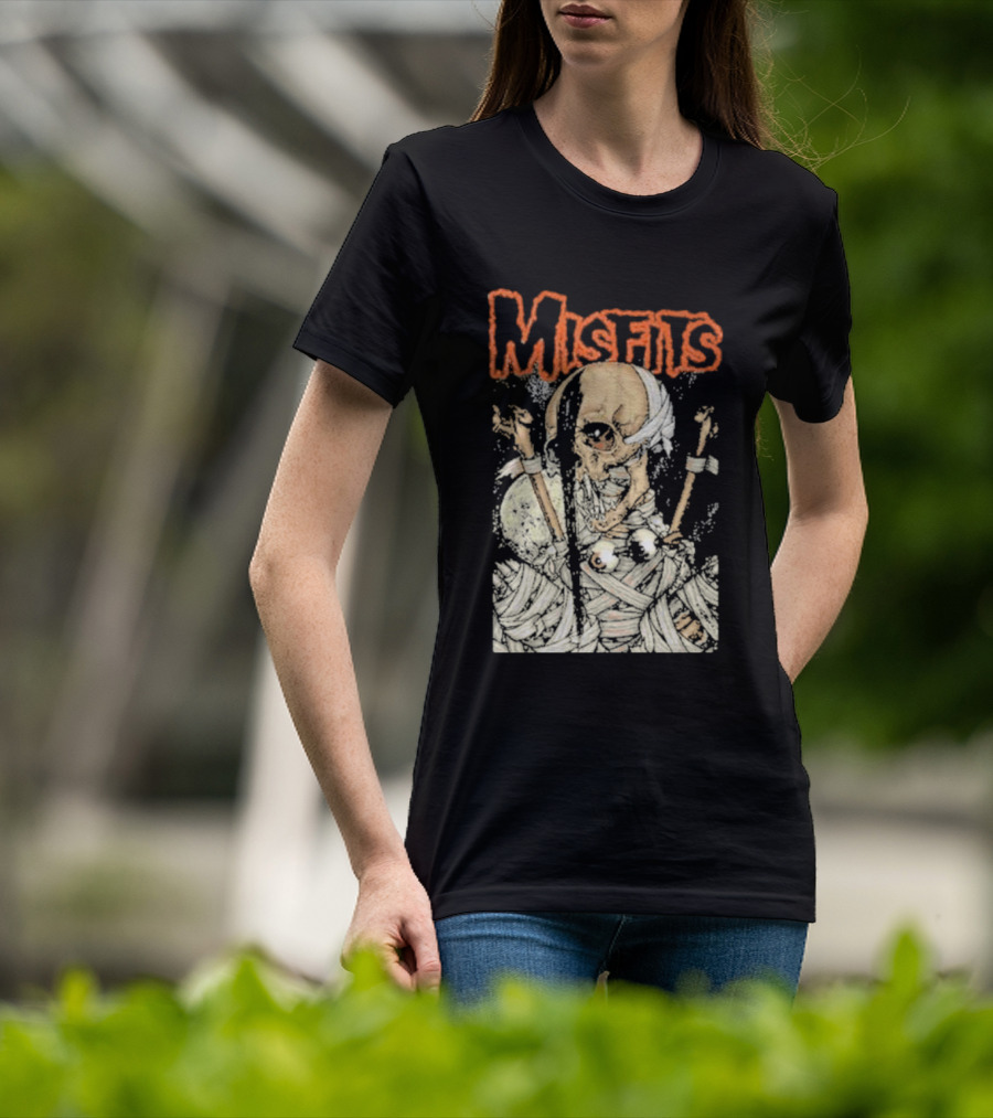 Misfits Pushead Vampire Skeleton Mummy Wrappings T-Shirt