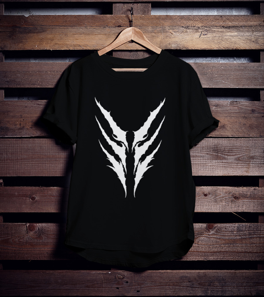 Orbit Culture Emblem White Tribal Motif T-Shirt