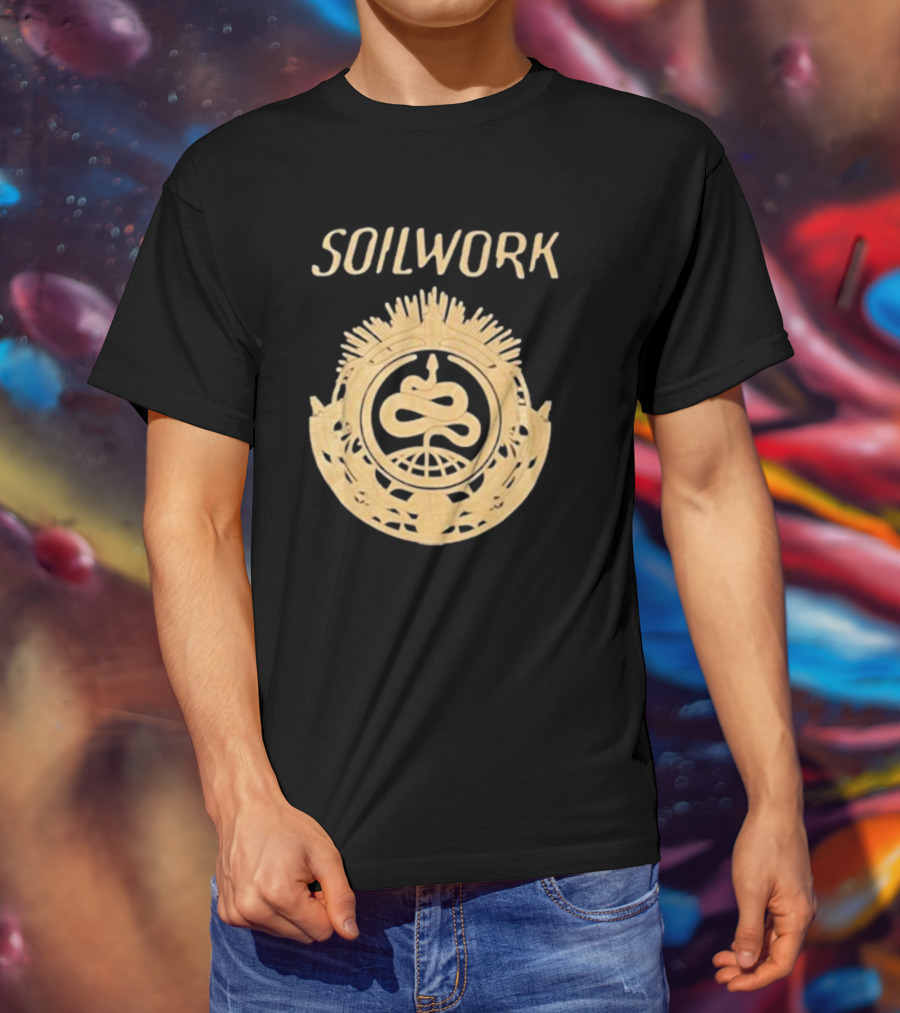 SOILWORK Snake Emblem With Globe And Wreath T-Shirt