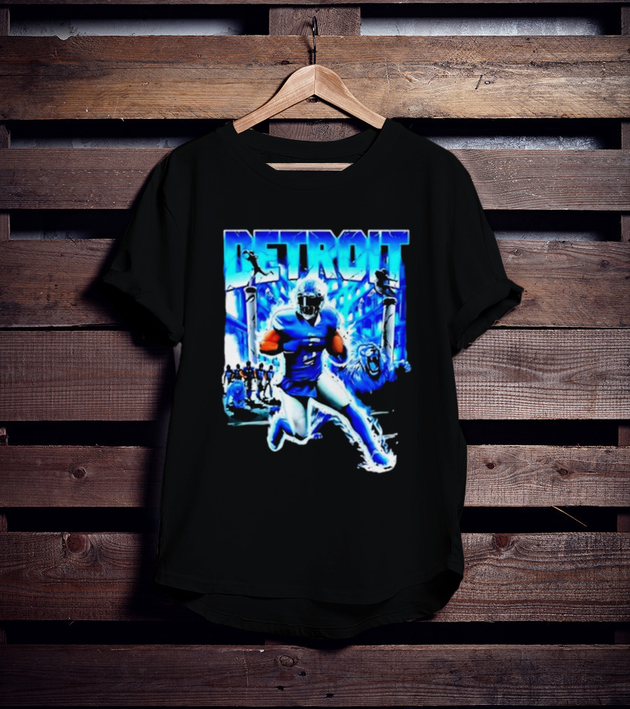 Detroit Football Lions Player Dynamic Action Official Merchandise T-Shirt