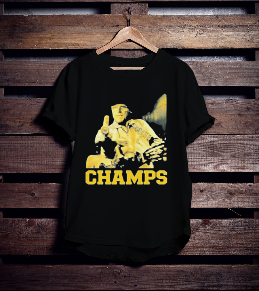 Taylor Lewan Champs Yellow Guitar Western T-Shirt