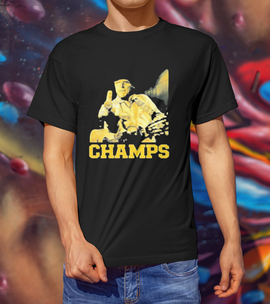 Taylor Lewan Champs Yellow Guitar Western T-Shirt