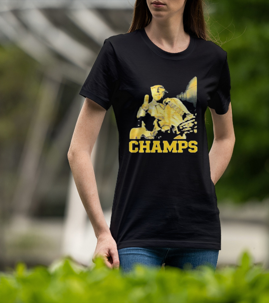Taylor Lewan Champs Yellow Guitar Western T-Shirt