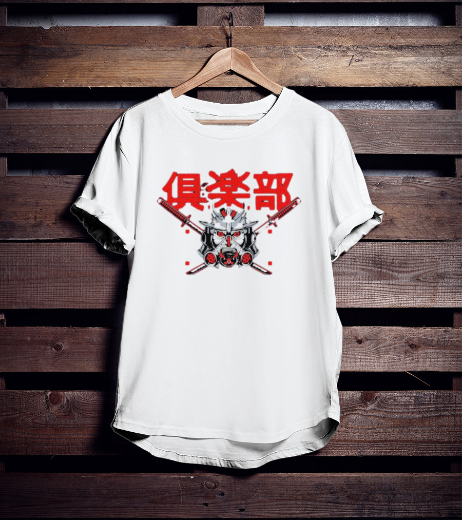 The O C Youth Samurai Helmet With Swords Japanese Text T-Shirt