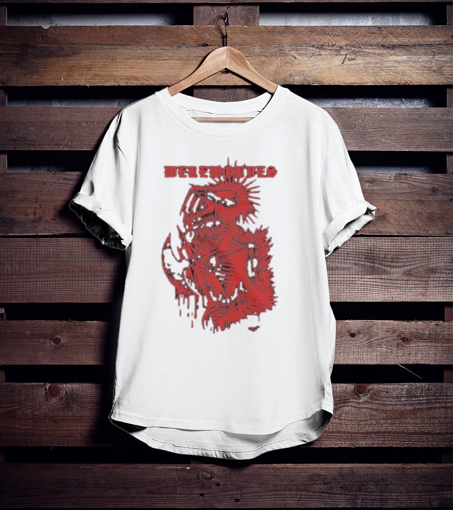 Werewolves Death Metal Red Skeleton Creature T-Shirt