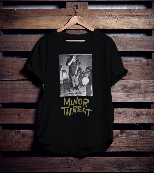 Minor Threat Vintage Photo Ian MacKaye Band Performance T-Shirt