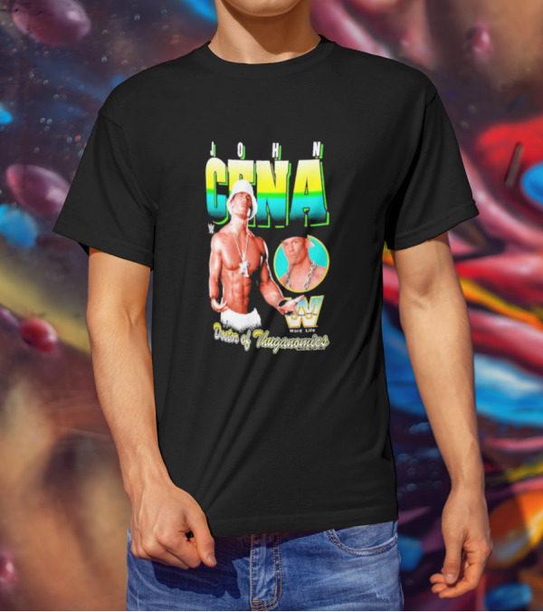 John Cena Doctor Of Thuganomics WWE Word Life Ripple Junction Navy T-Shirt