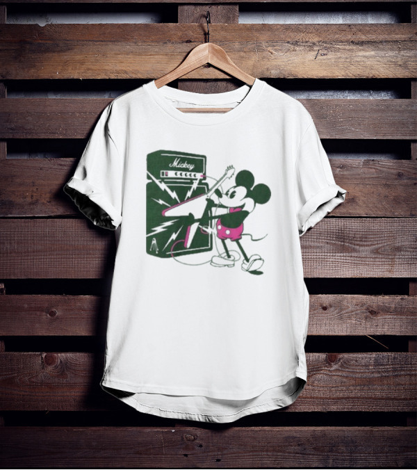 Rocker Mickey Electric Guitar Amplifier By Kii Arens T-Shirt