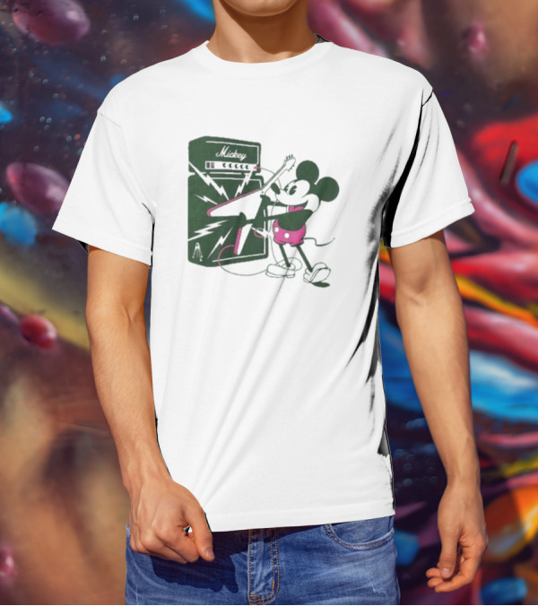 Rocker Mickey Electric Guitar Amplifier By Kii Arens T-Shirt