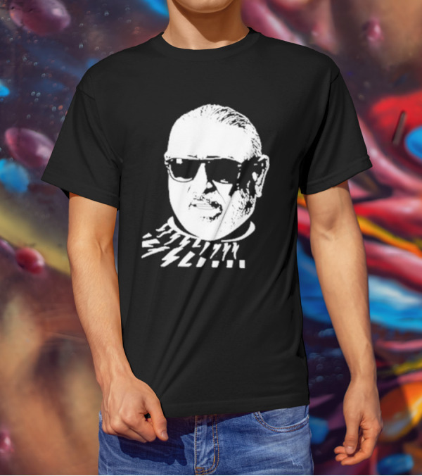 Serghei Mizil Iconic Graphic Black Sunglasses T-Shirt