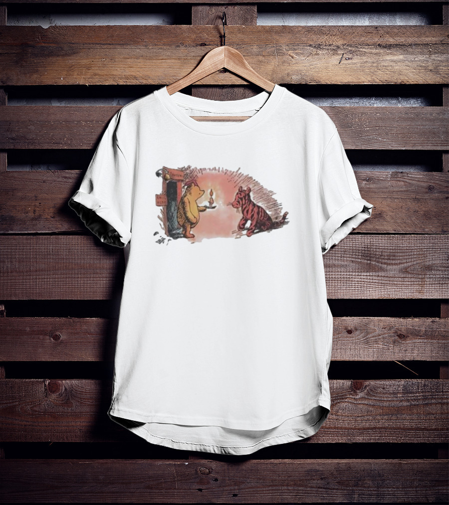 Tigger Conversation With Bear And Candle Public Domain T-Shirt