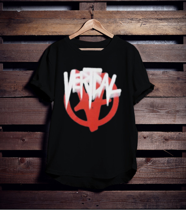 Verticalgoods Kaos Vertical Symbol In Red And White T-Shirt