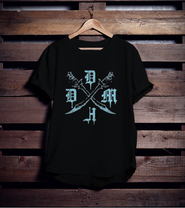 Dm Crossed Weeping Blue Swords Monogram T-Shirt