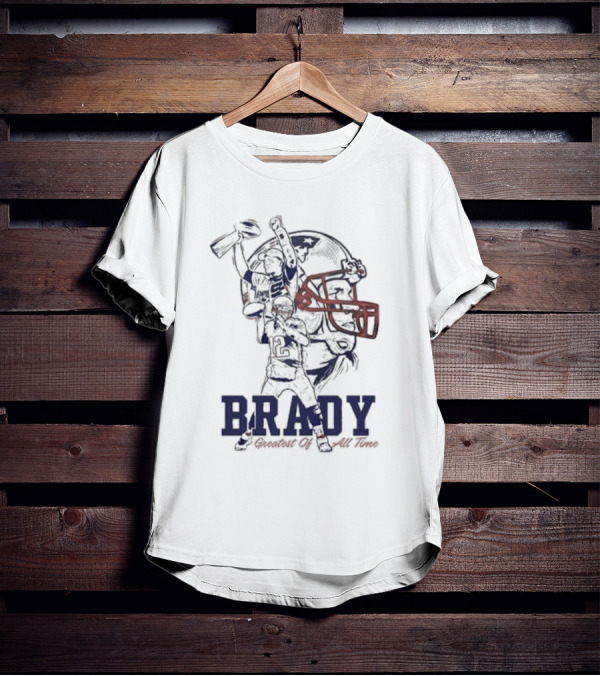 Brady Greatest Of All Time Football T-Shirt