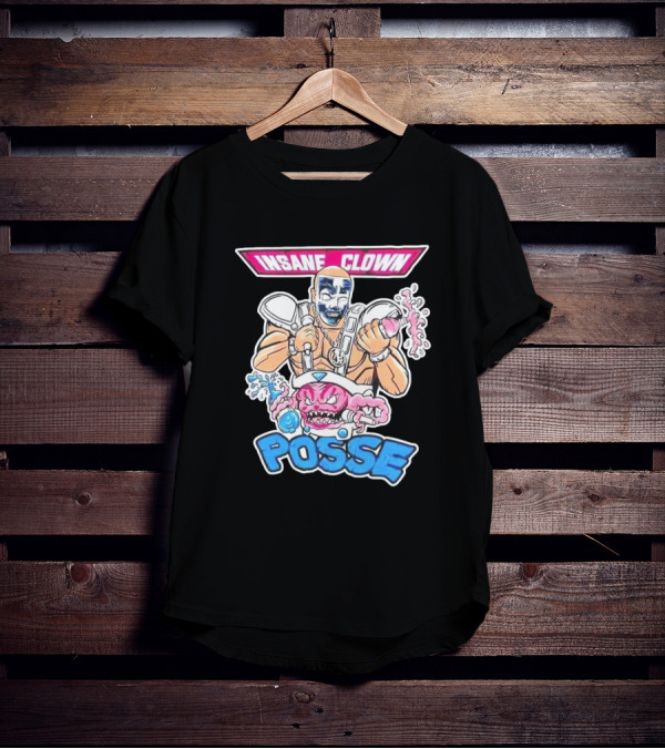 Insane Clown Posse Warrior With Pink Monster And Chainsaw T-Shirt