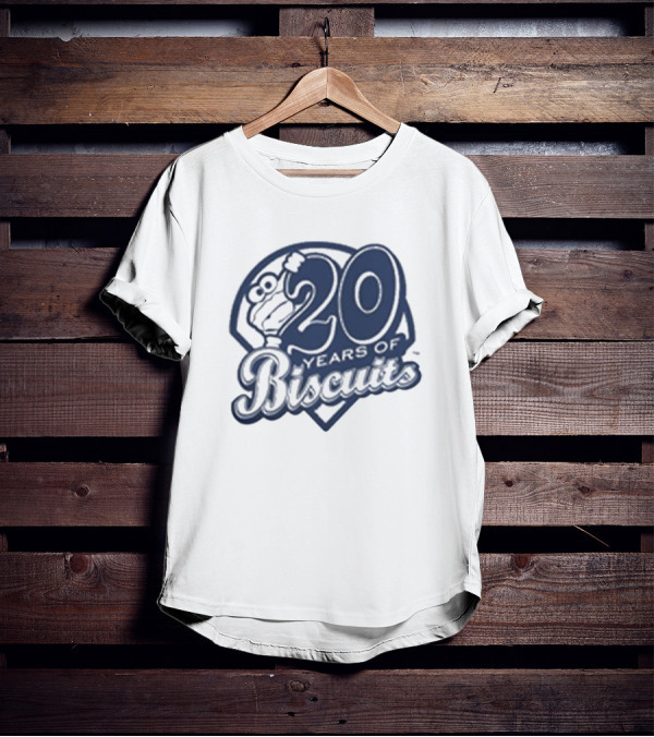 20 Years Of Biscuits Baseball Theme T-Shirt