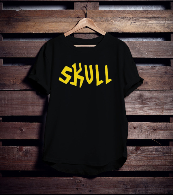 Beavis And Butthead Skull Text Yellow T-Shirt