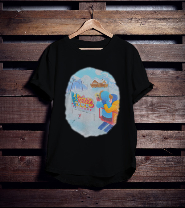 Kurtis Conner Merch Town Ski Lodge Scenic Winter T-Shirt
