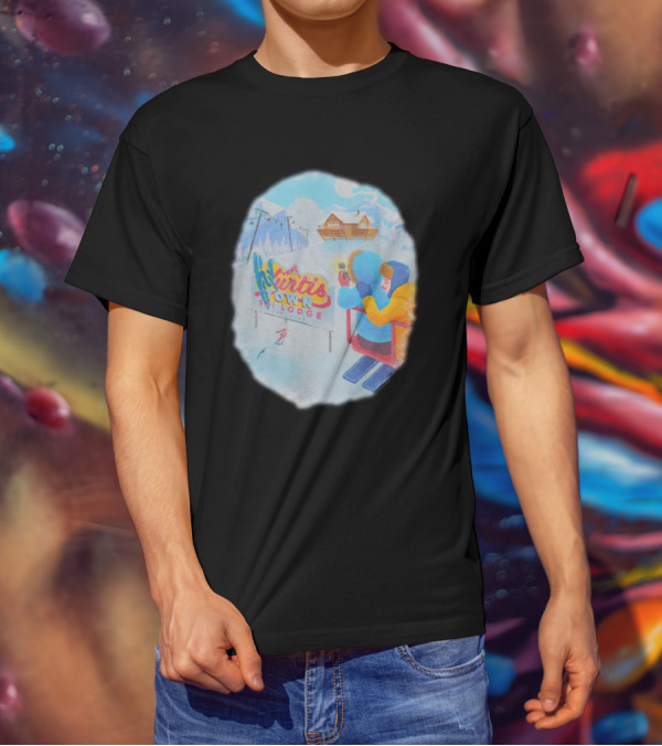 Kurtis Conner Merch Town Ski Lodge Scenic Winter T-Shirt