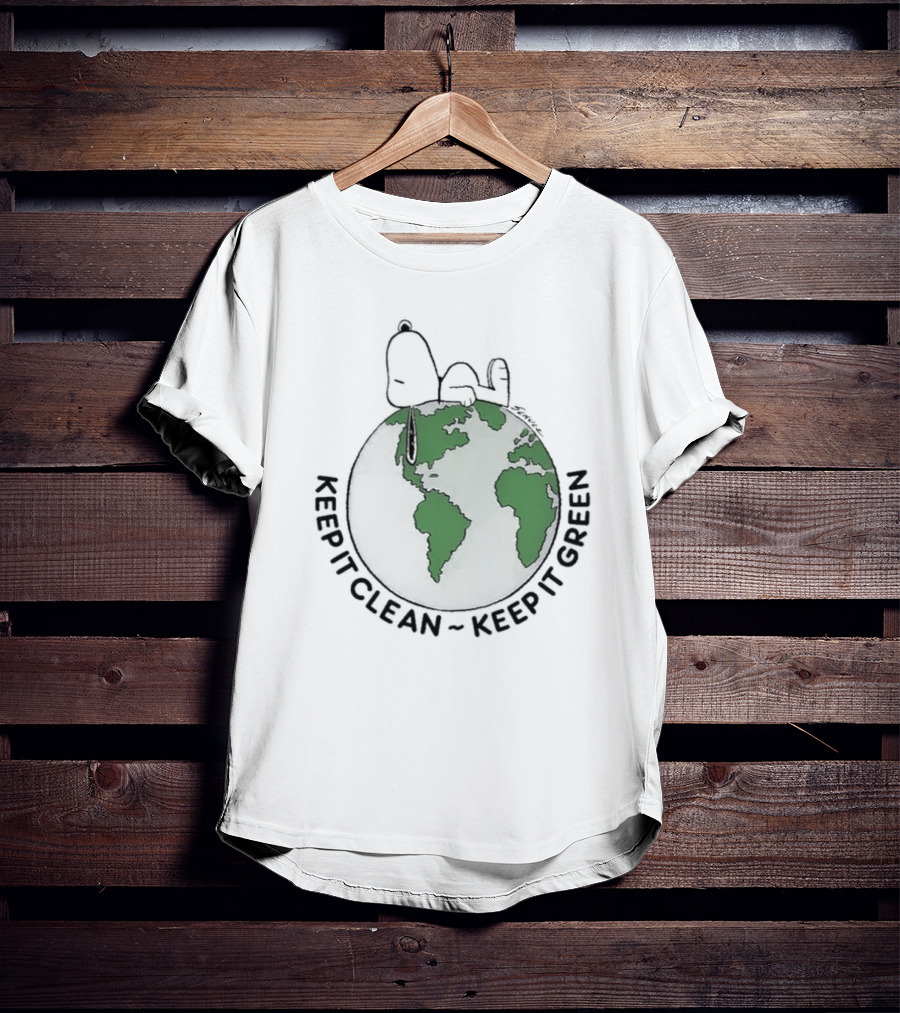 Keep It Clean Keep It Green Snoopy Earth Day T-Shirt