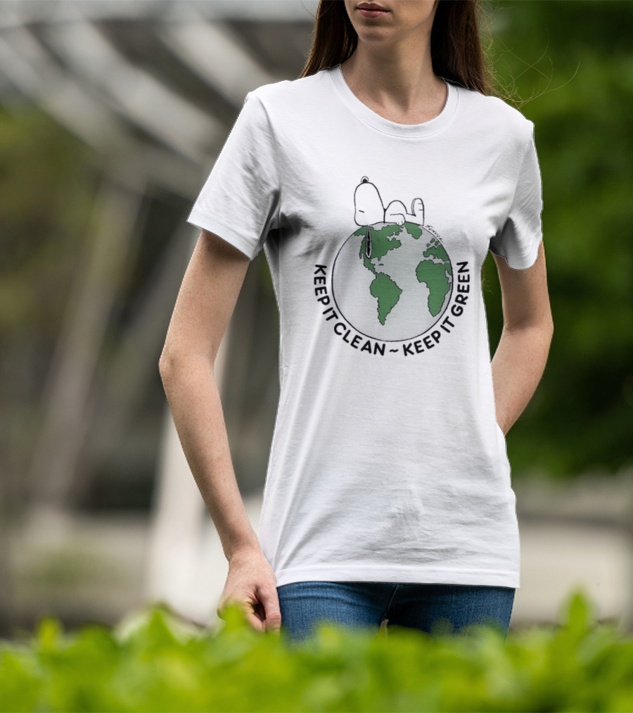 Keep It Clean Keep It Green Snoopy Earth Day T-Shirt