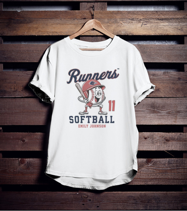 Runners Softball Emily Johnson 11 Shersey Fashion T-Shirt