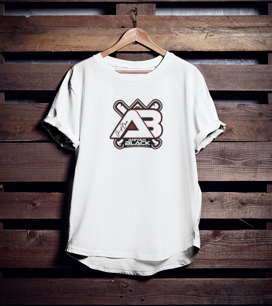 NIL Merch Aniyah Black AB Logo Signature T-Shirt
