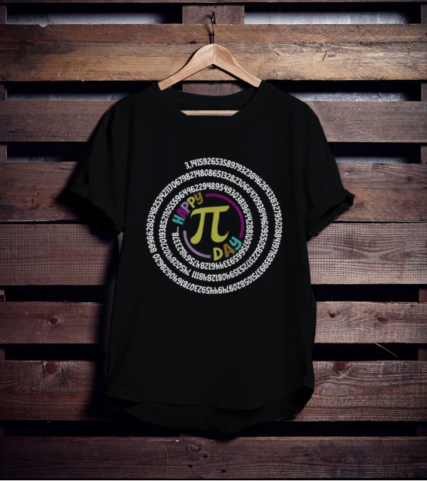 Happy Pi Day 3.14 Math Teacher Spiral Design Mathematic T-Shirt