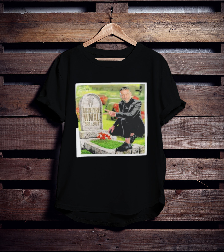 CM Punk Pointing At McIntyre WMXL Tombstone T-Shirt