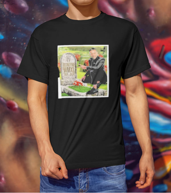 CM Punk Pointing At McIntyre WMXL Tombstone T-Shirt