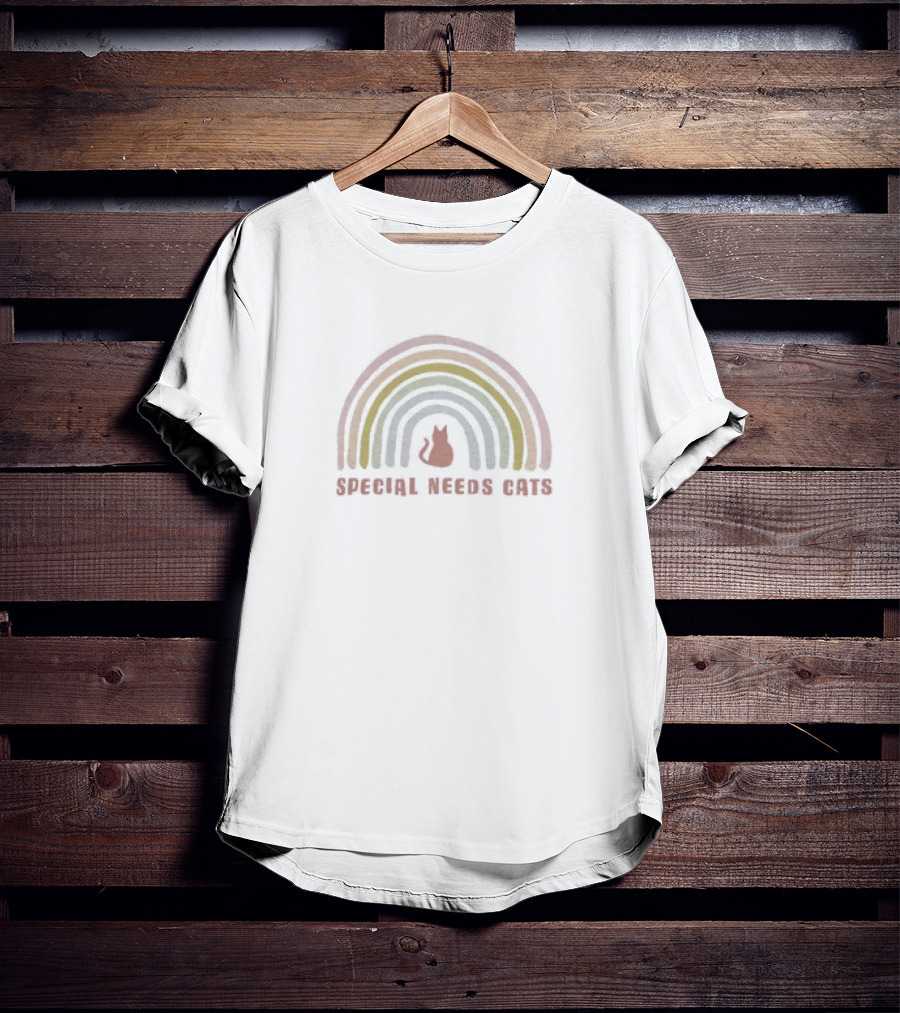Radiclaw Creations Special Needs Cats The Rainbow Rebel T-Shirt