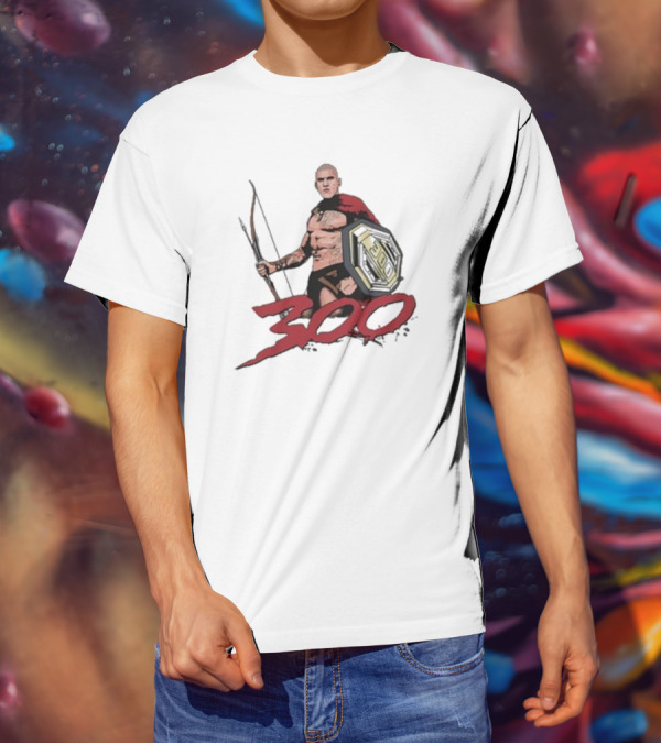 Alex Pereira Poatan 300 Spartan Warrior With Bow And Shield T-Shirt
