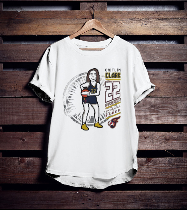 Caitlin Clark Indiana Fever 8-bit Player 22 Point Guard Youth Stadium Essentials T-Shirt