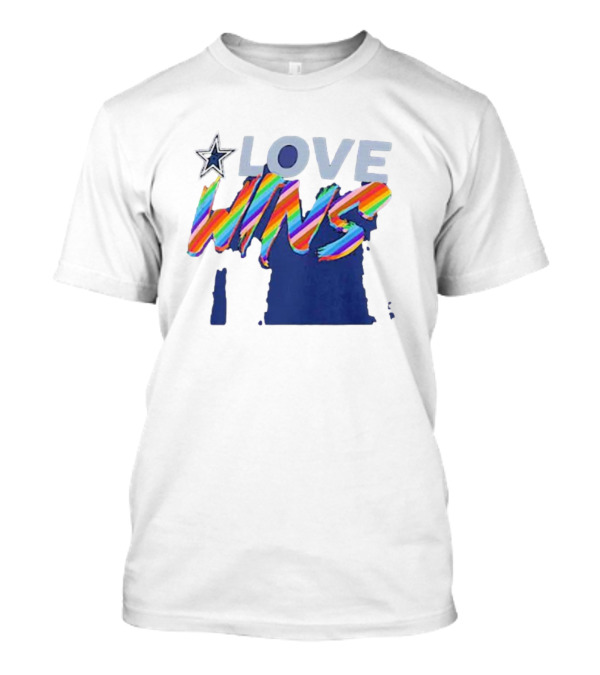 Dallas Cowboys Pride Love Wins Rainbow Star T-Shirt