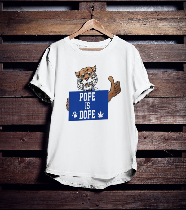 Pope Is Dope Kentucky Wildcat Thumbs Up Paw Leaf T-Shirt