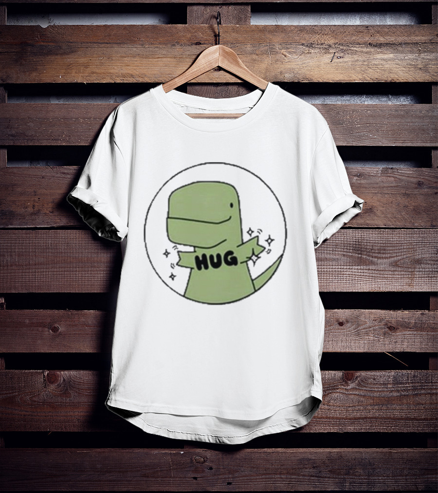 Timmy Dinosaur Hug Cute Embrace T-Shirt