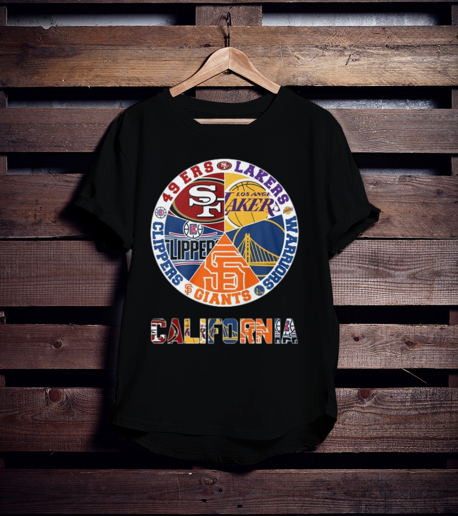 49ers Lakers Clippers Warriors Giants California T-Shirt