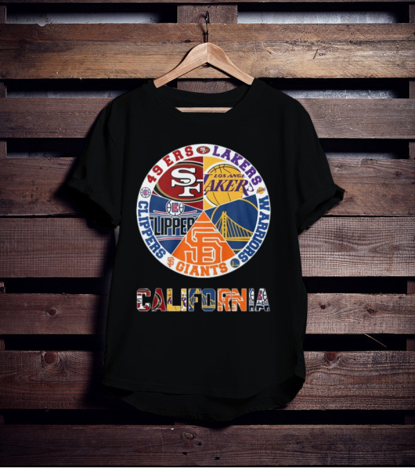 49ers Lakers Clippers Warriors Giants California T-Shirt