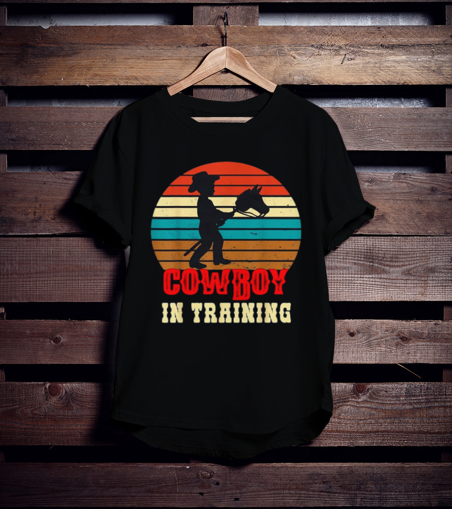 Cowboy In Training Future Rodeo Boy With Wooden Horse T-Shirt