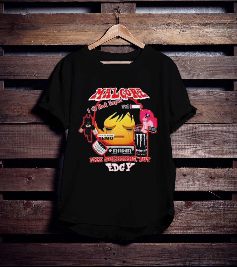 Malgore I Love Hot Topic Emo Rar Monster File Scanning Edgy T-Shirt